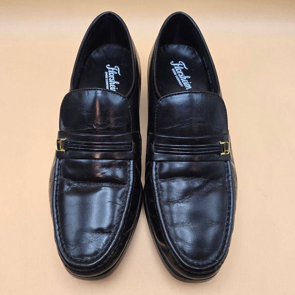 Florsheim Comfortech Mens Black Leather Loafers Moc Toe Dress Shoes 17088 9.5 D main image 8